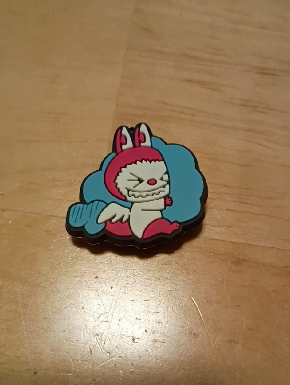 10 for $10 Jibbitz Croc Charms - Labubu Monster White & Pink w/ Wings on Cloud 5